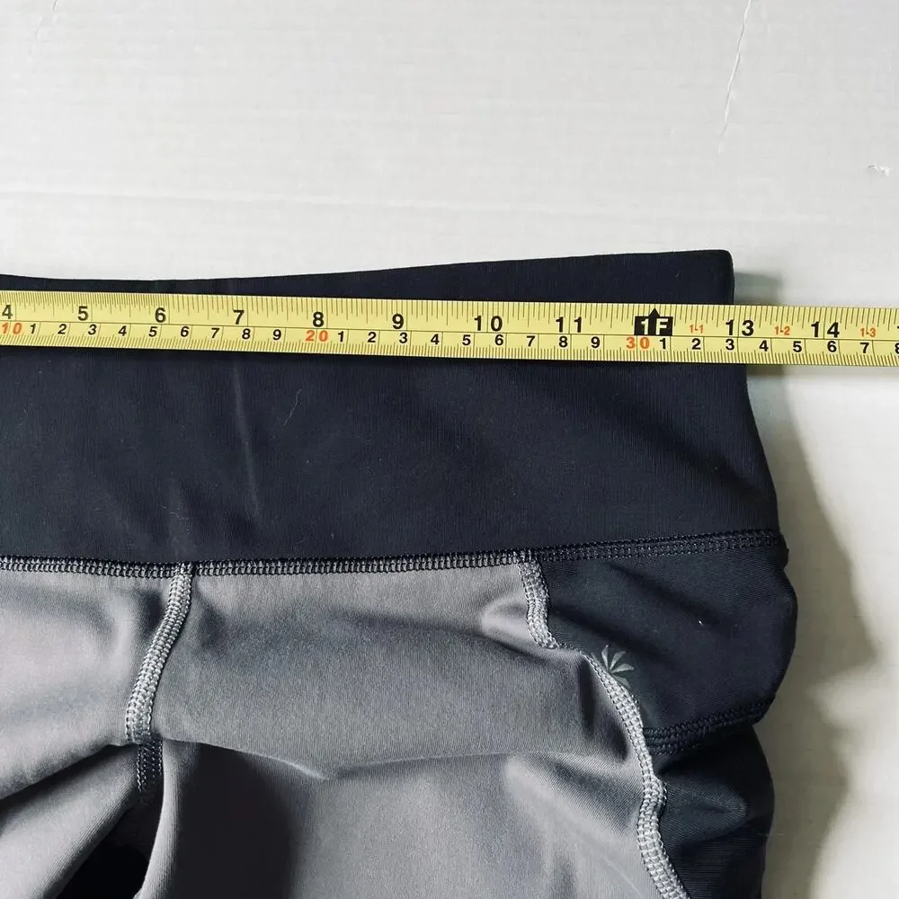 Athleta Sz S Colorblock Salutation Black Gray EXCELLENT